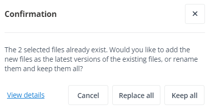 Confirmation window.