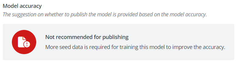 Model accuracy section.