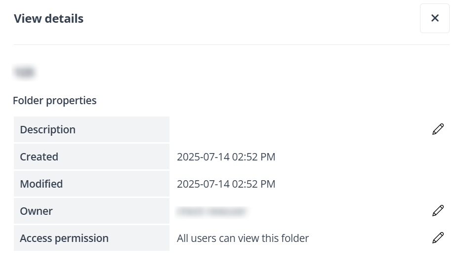 View details panel in end user portal/Teams app.