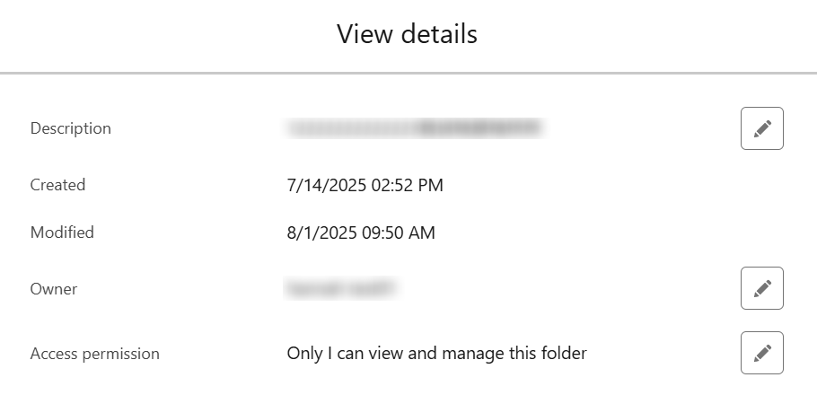 View details panel in Salesforce app.