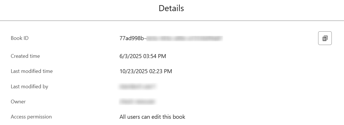 Details window in Salesforce app.