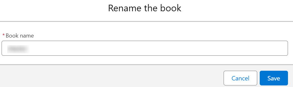 Rename the book window in Salesforce app.