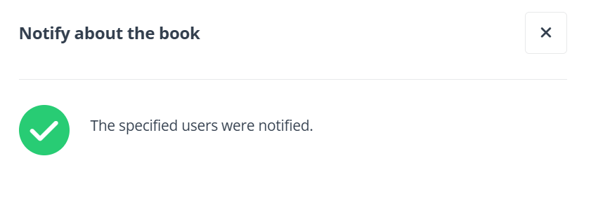 Successfully notified the users.