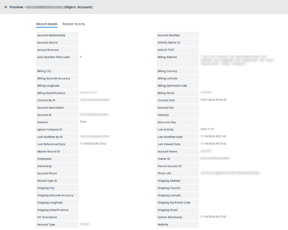 Record details page in end user portal/Teams app.