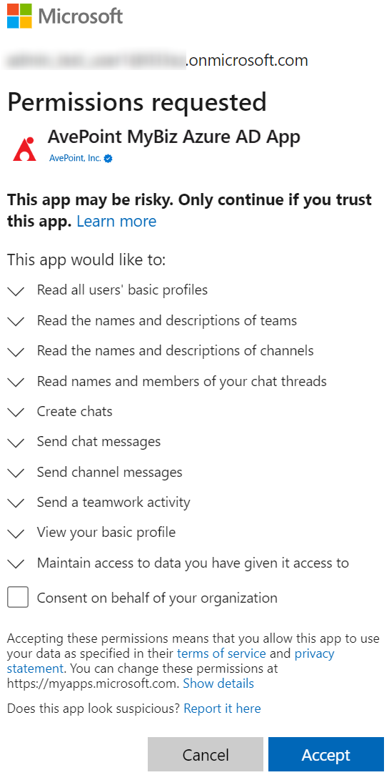Permissions requested page 2.