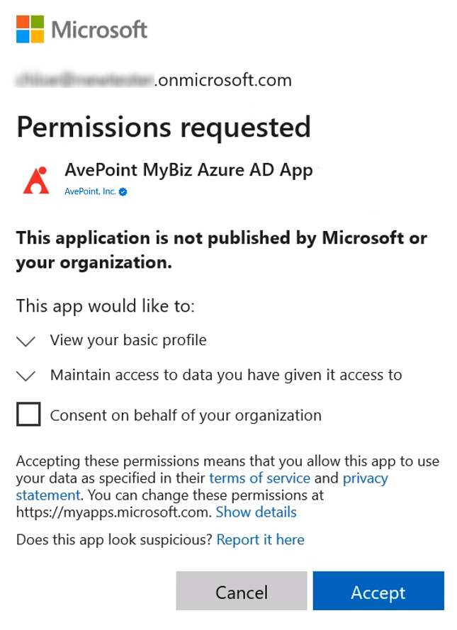 Permissions requested page 1.