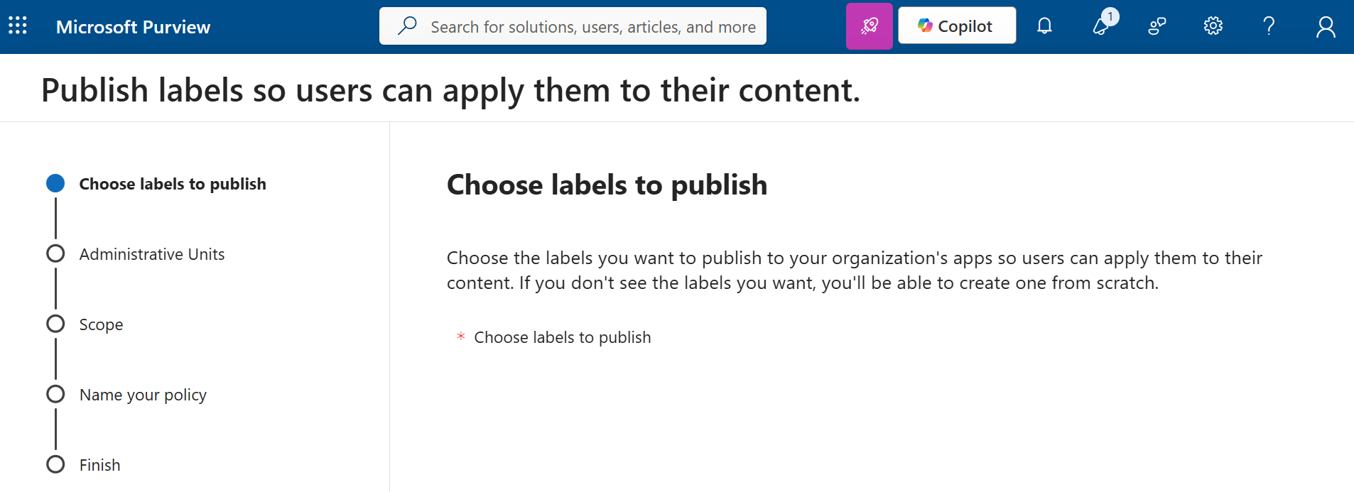 Publish Labels Publish Labels