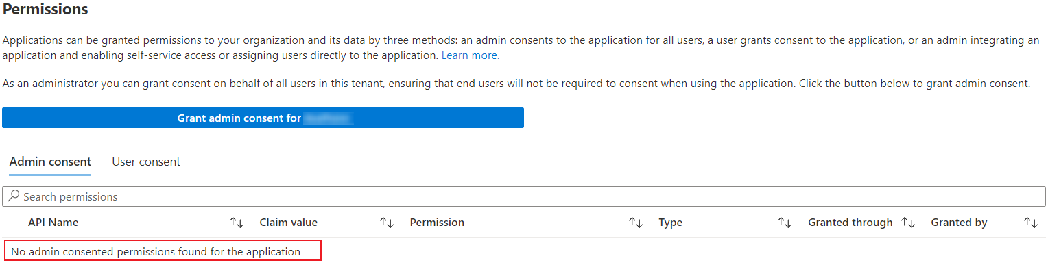 The no permissions  message.