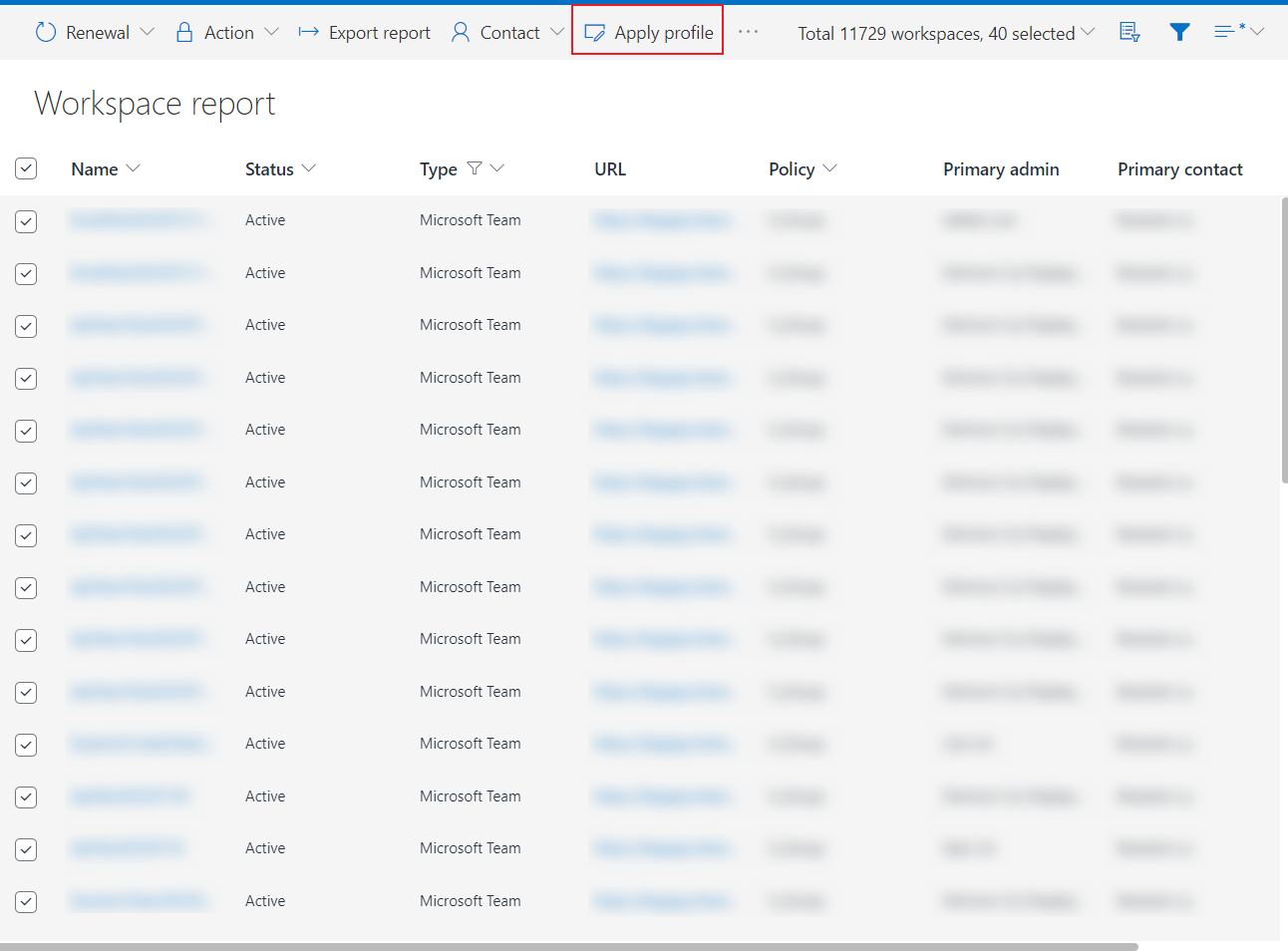 Click Apply profile.