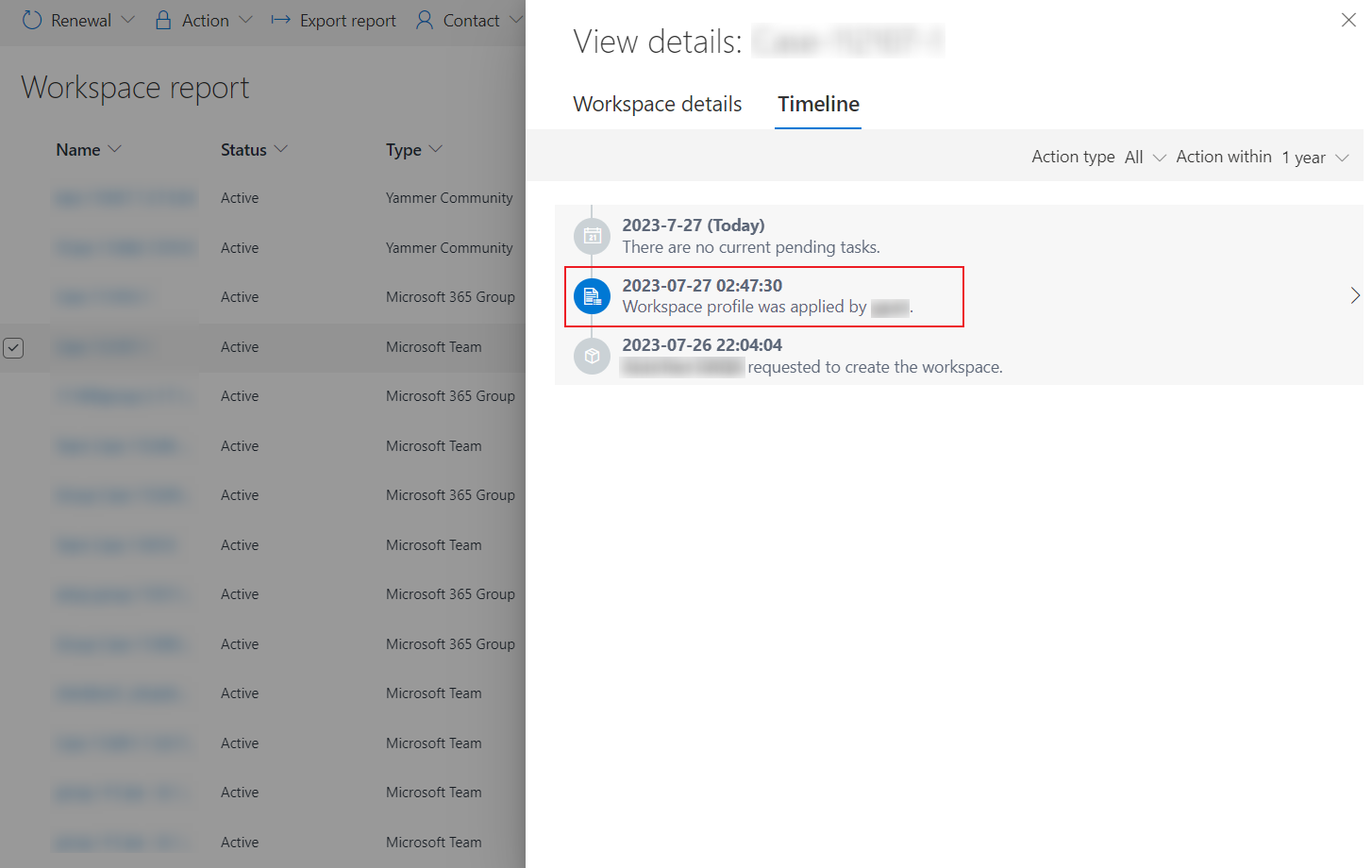 Apply profile record.