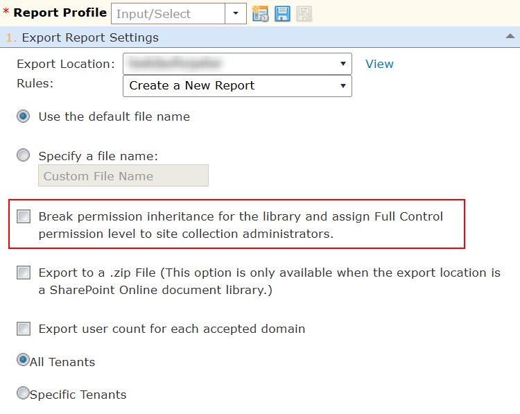 The Break permission inheritance for the library and assign Full Control permission level to site collection administrator option.