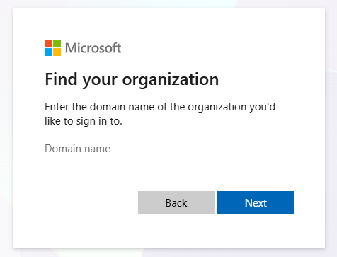 Find your organization.