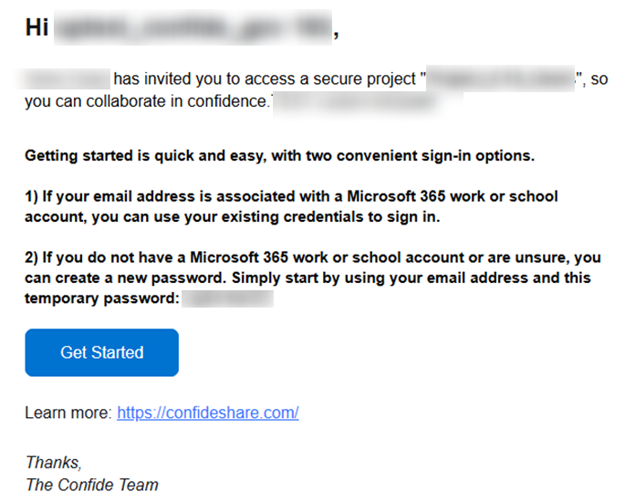 The notification email.