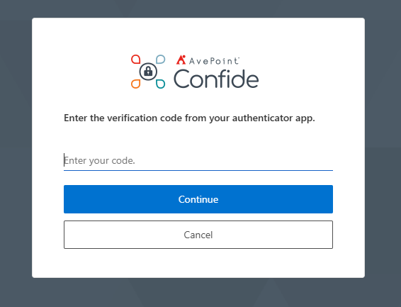 Enter the verification code.