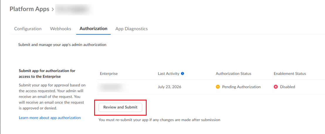 Click Review and Submit. Click Review and Submit.