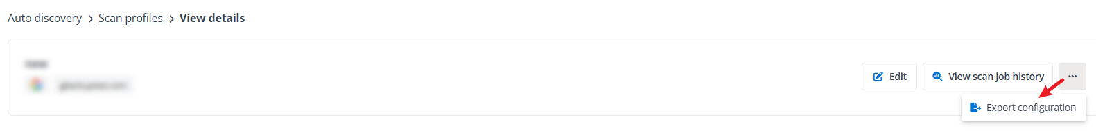 Click the more options button and click Export configuration.