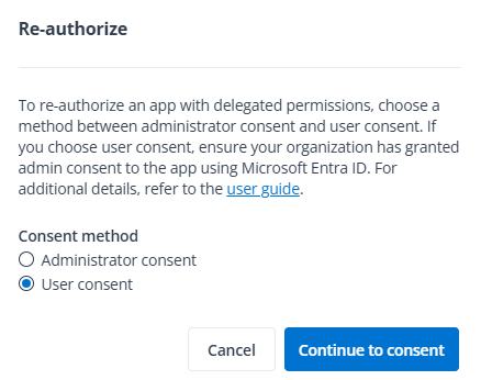 Re-authorize pop-up window.