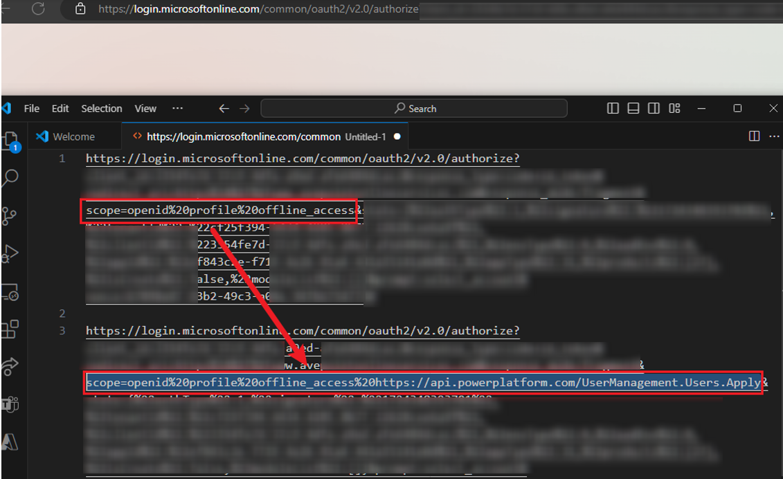 Modify URL to include the required permission.