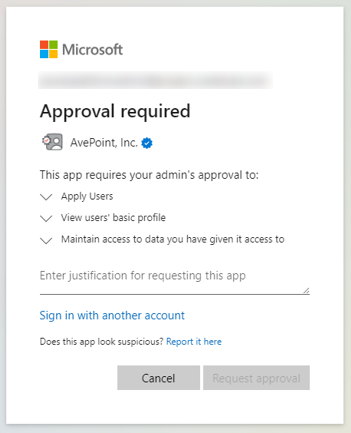 The Approval required notification.