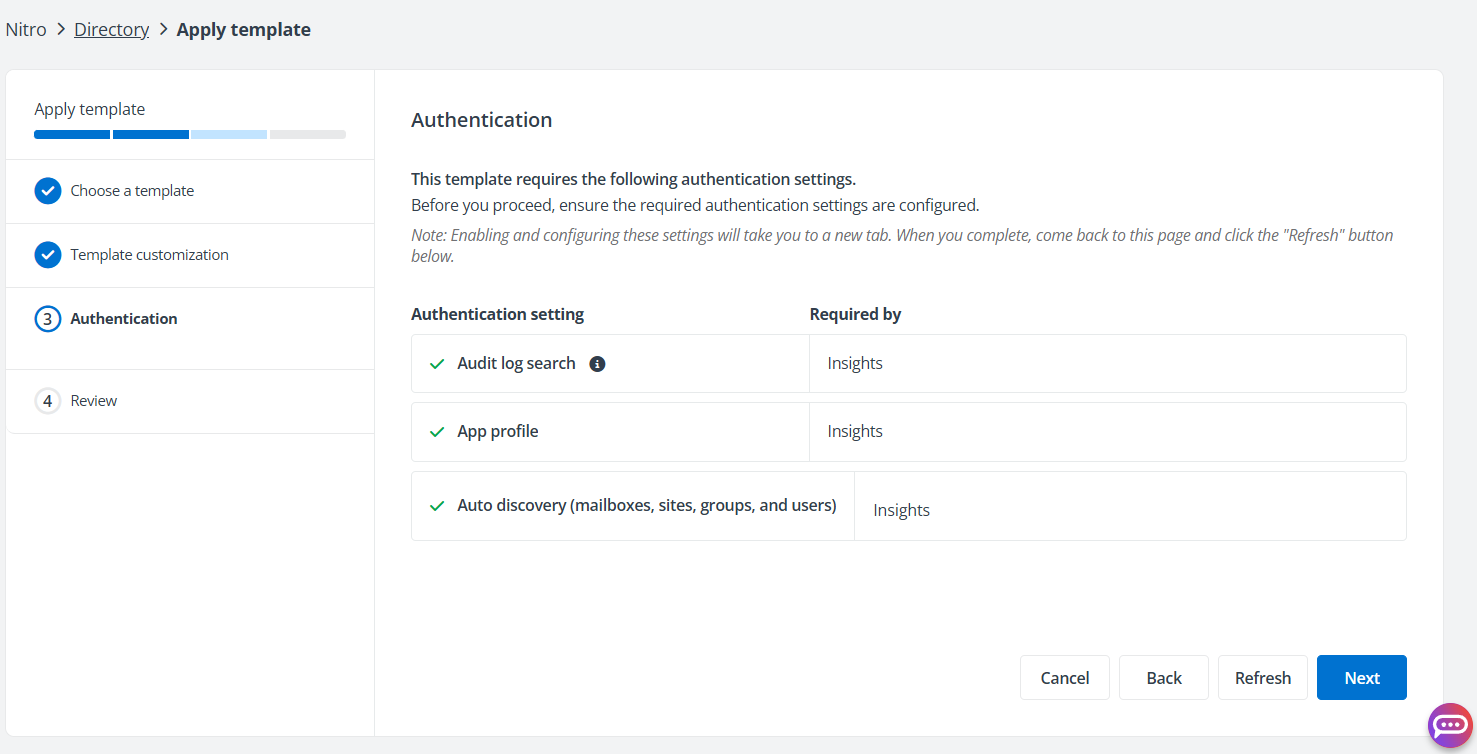 Check and configure settings.