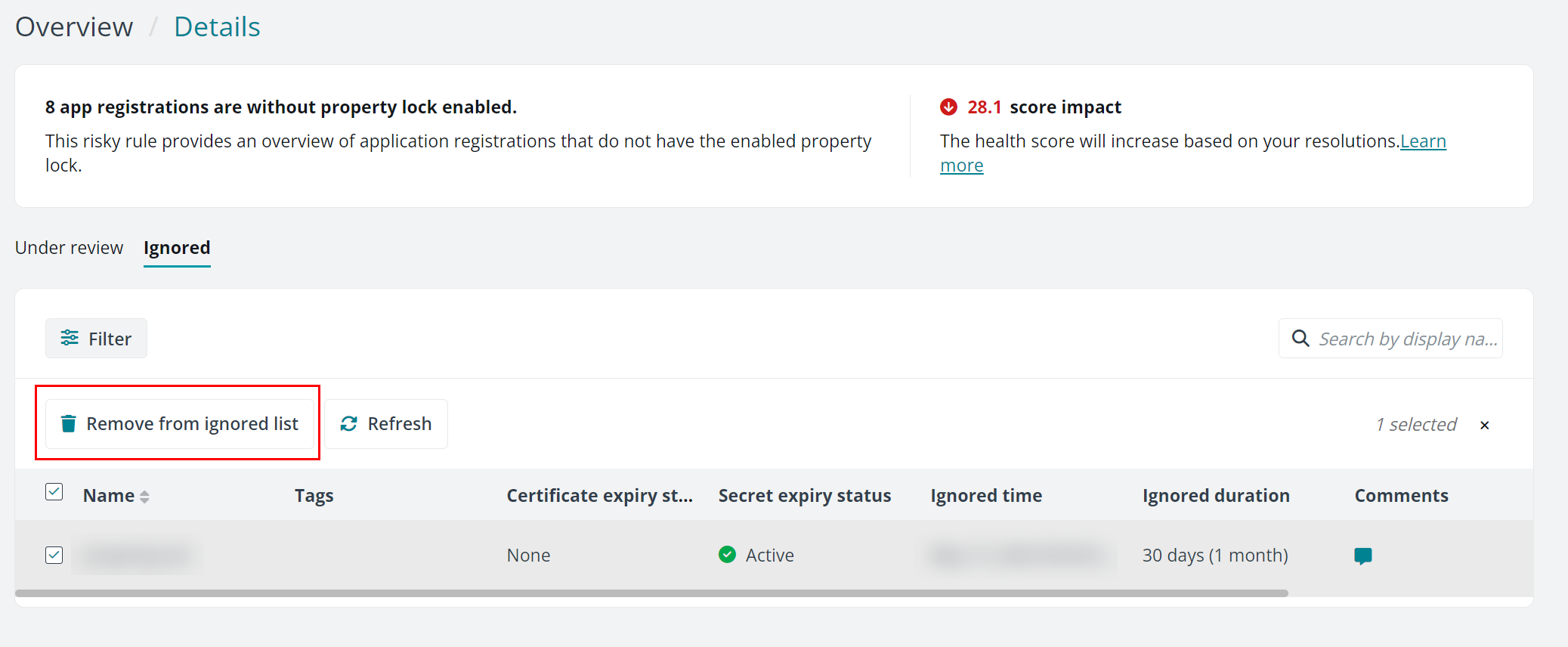 Remove from ignored list.