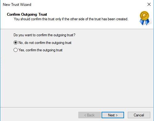 Confirm Outgoing Trust Confirm Outgoing Trust