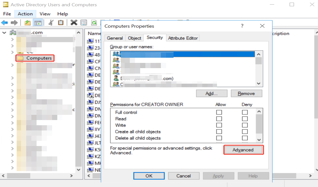 Advanced settings Advanced settings