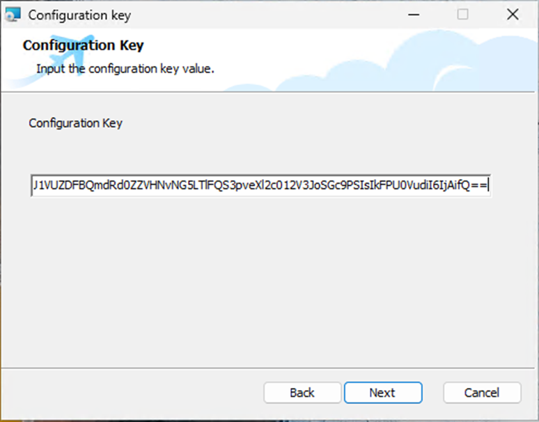Configuration key Configuration key