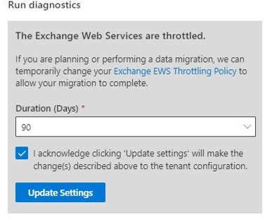 Clicking Update Settings.
