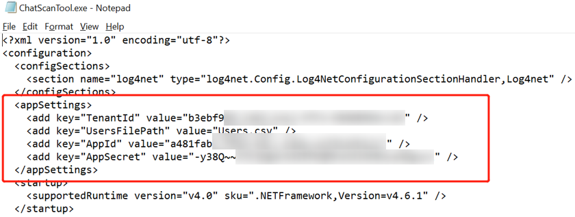 The configuration file.