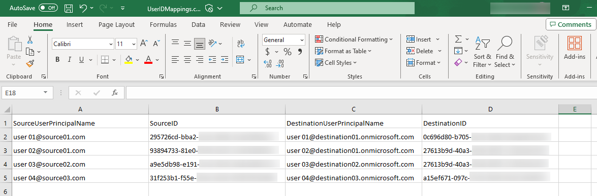 Configuring user ID mappings.