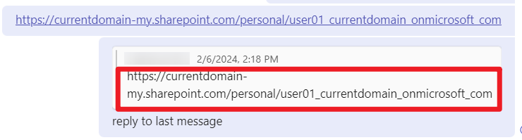 Links in replied messages. Links in replied messages.