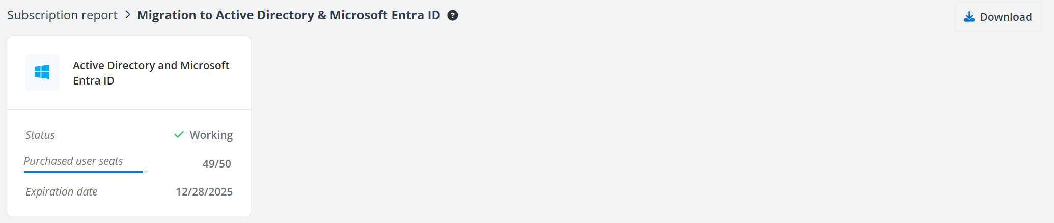 Migration for Active Directory & Microsoft Entra ID tab. Migration for Active Directory & Microsoft Entra ID tab.