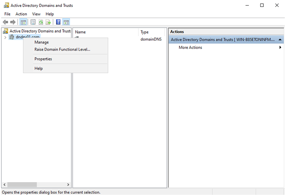 Active Directory Domains and Trusts Active Directory Domains and Trusts