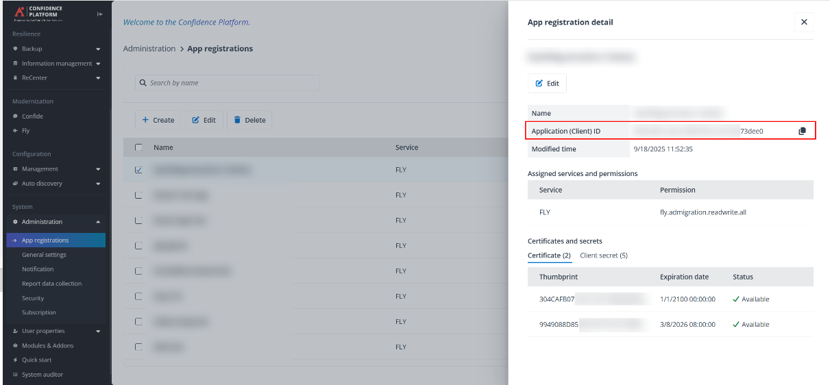 Application (Client) ID.