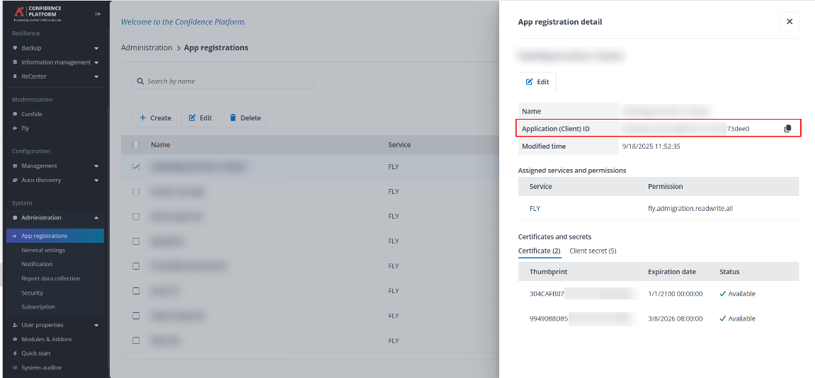 Application (Client) ID.