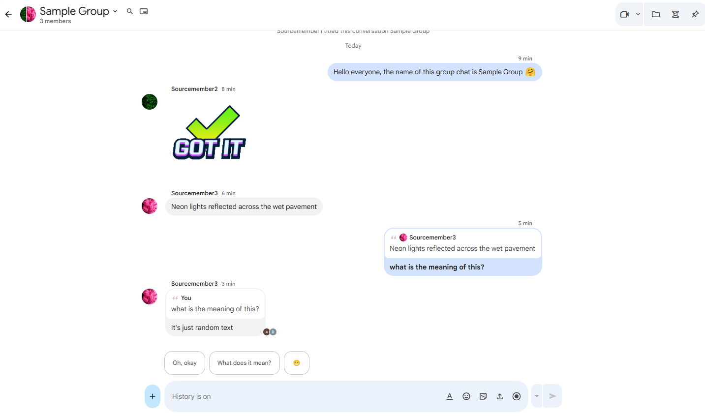 Source group chat. Source group chat.