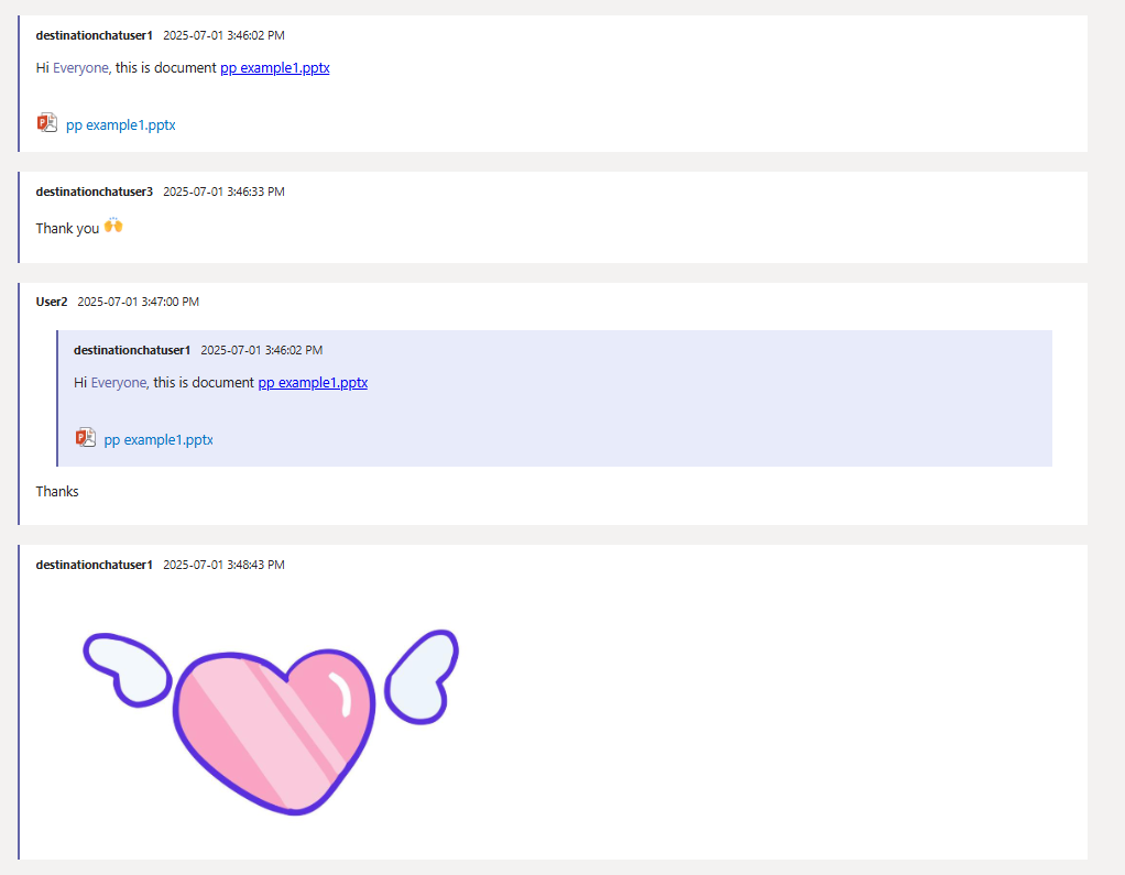 Destination unnamed group chat.