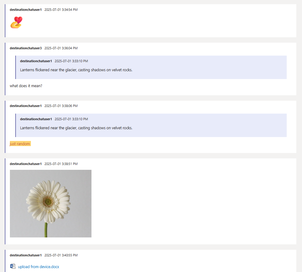 Destination 1:1 chat. Destination 1:1 chat.