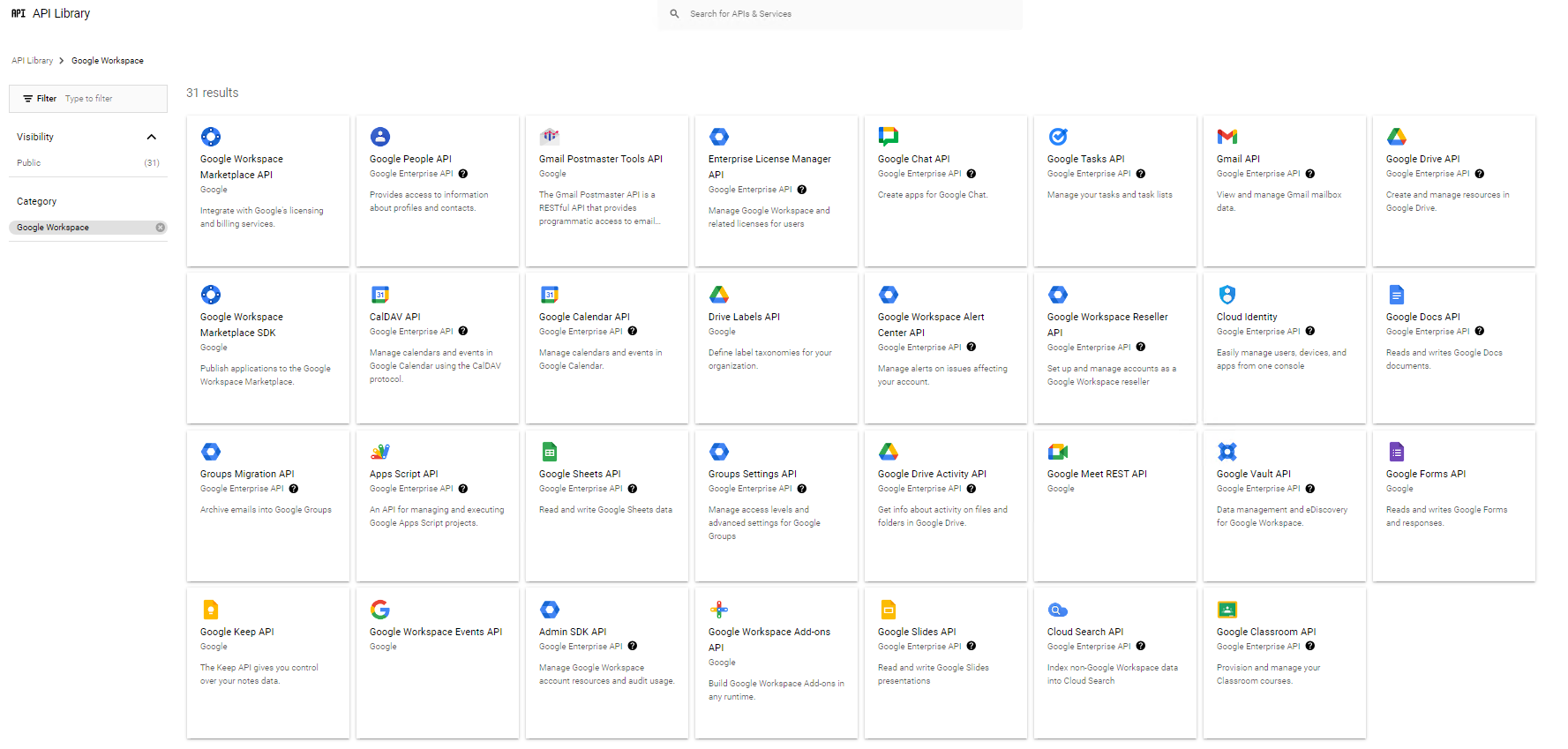 Searching for APIs. Searching for APIs.