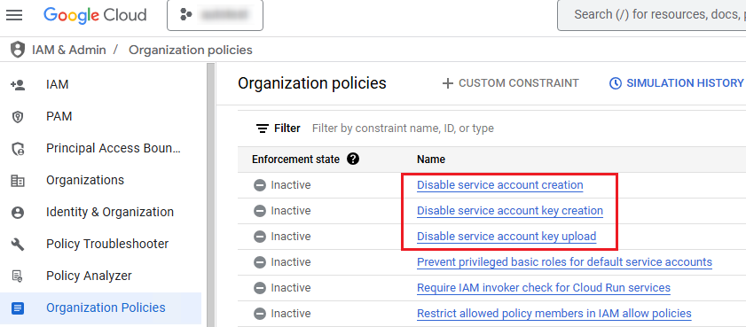 Clicking a policy that you want to turn off. Clicking a policy that you want to turn off.