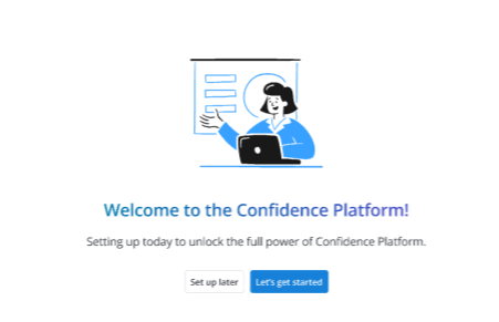 The onboarding page.