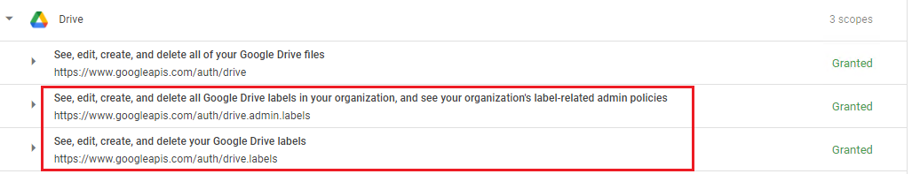 Granting new permissions to the AvePoint Cloud Backup app.