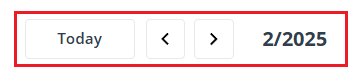 The components on the calendar for users to select the desired month page. The components on the calendar for users to select the desired month page.