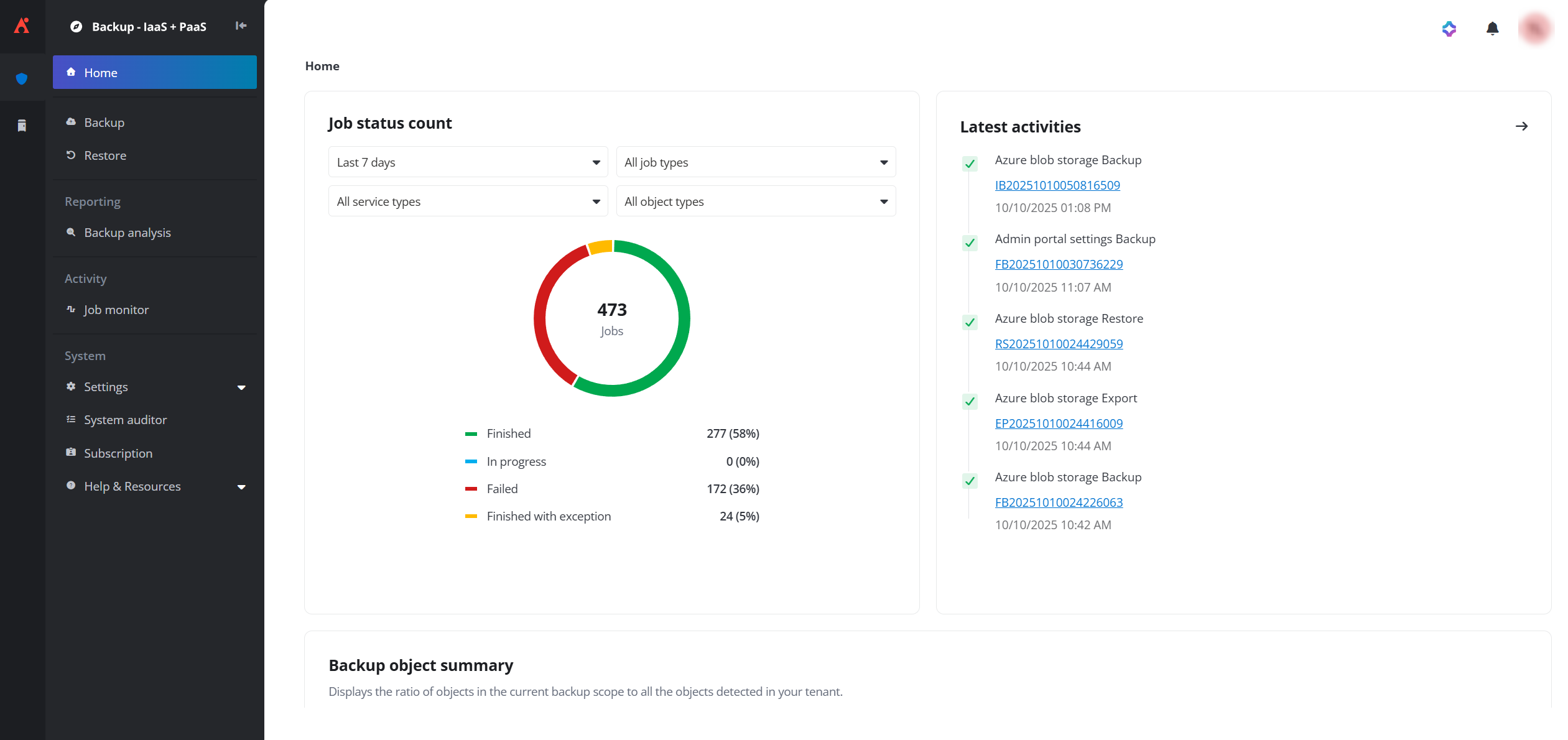 The Home page of the new UI. The Home page of the new UI.