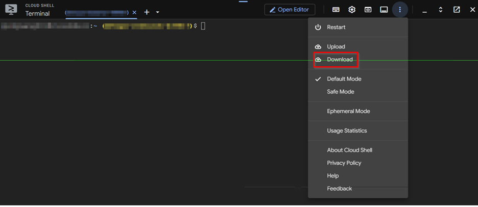 The Download button.