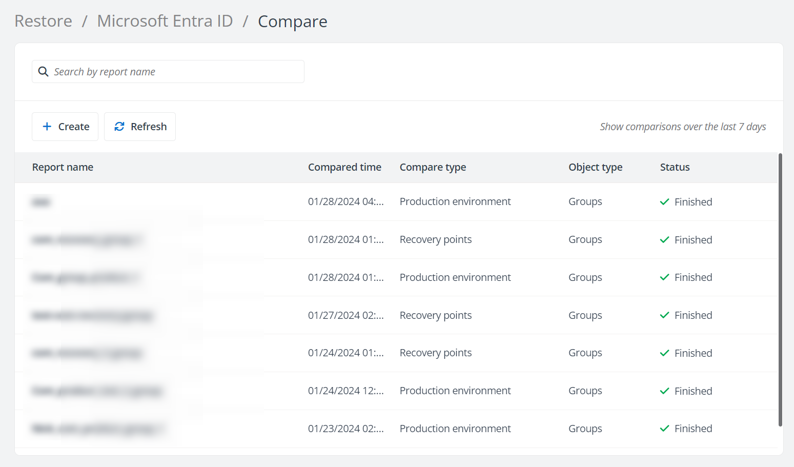 The Compare page. The Compare page.