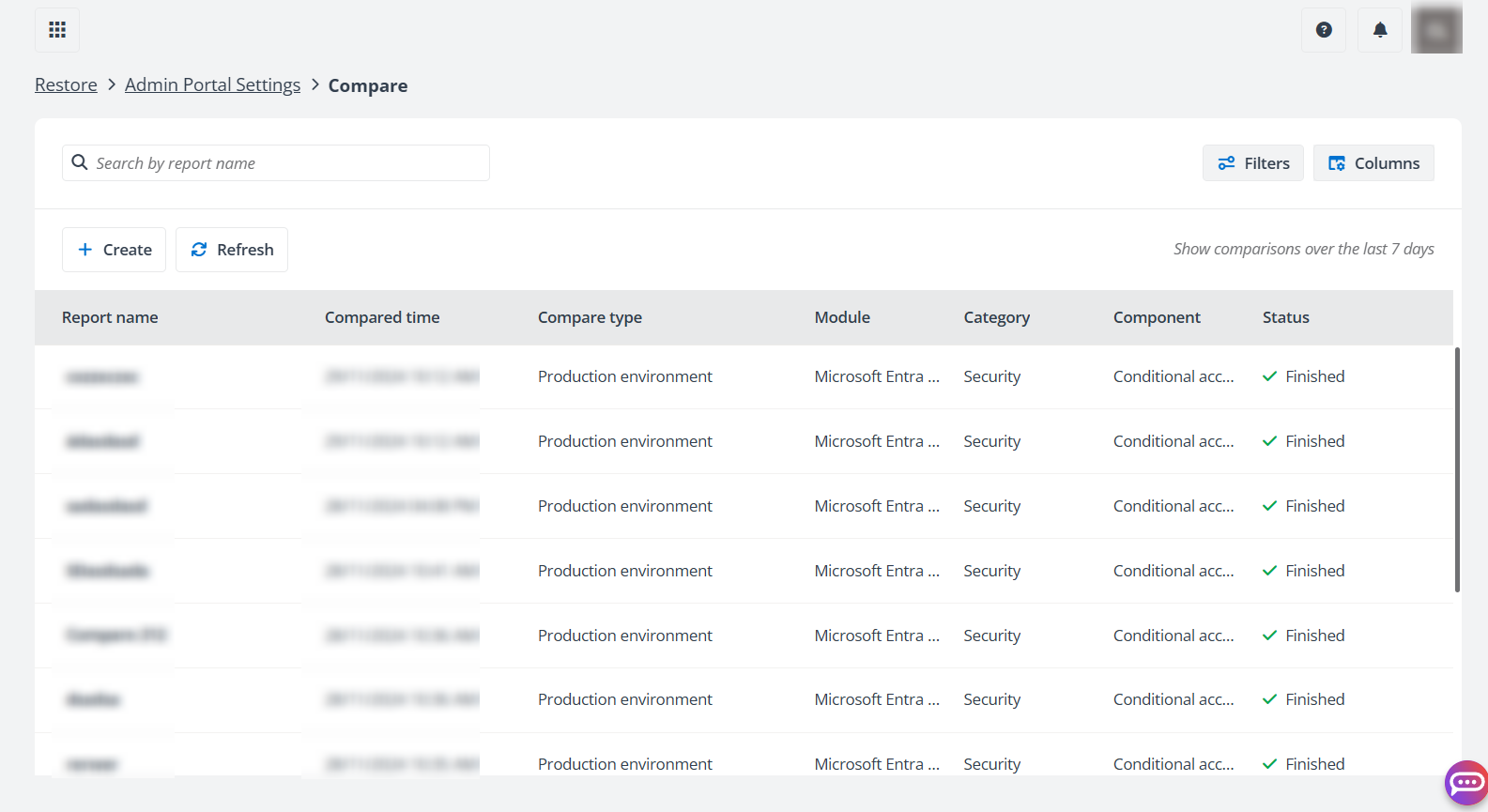 The Compare page. The Compare page.