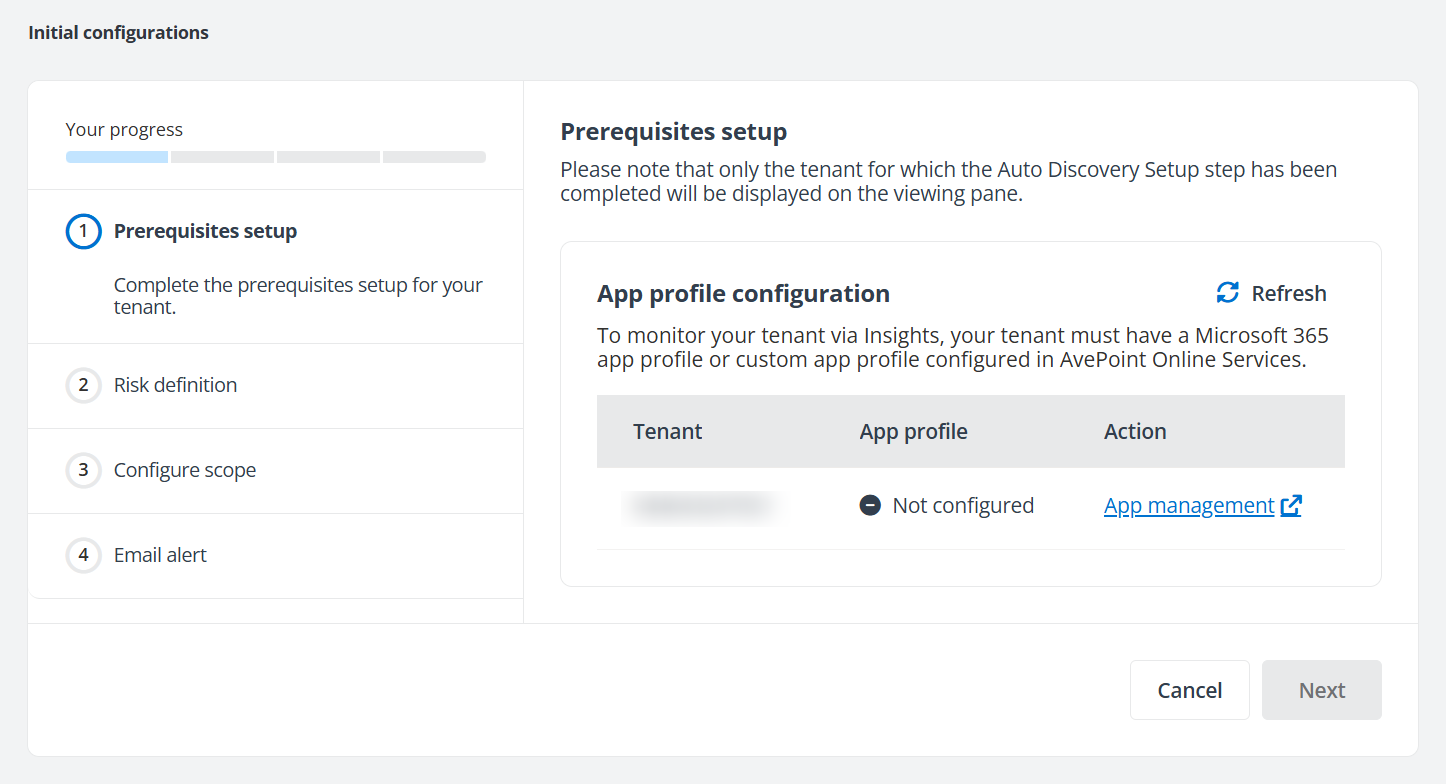 Prerequisites setup step. Prerequisites setup step.