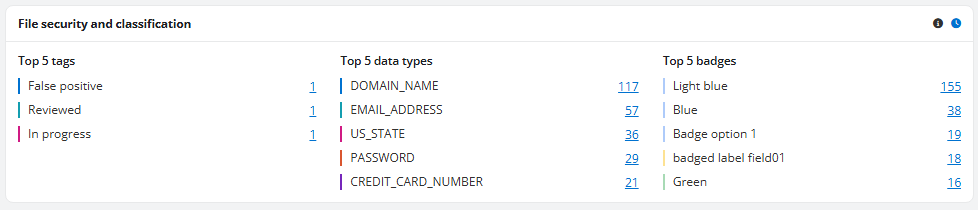 The File security and classification section.